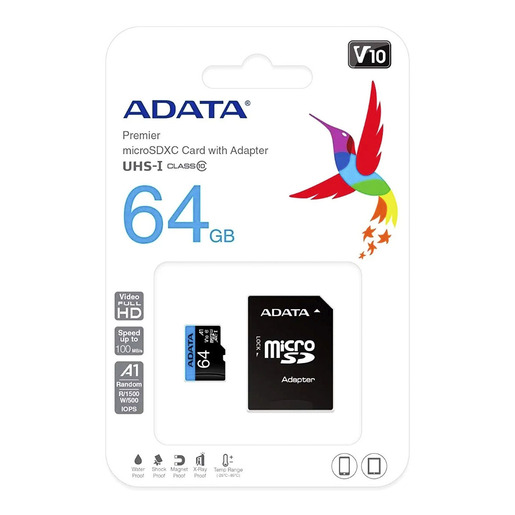 MEMORIA ADATA MICRO SD 64GB AUSDX64GUICL10A