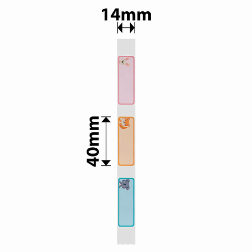 ETIQUETA TERMICA NIIMBOT 14X40MM ANIMALES