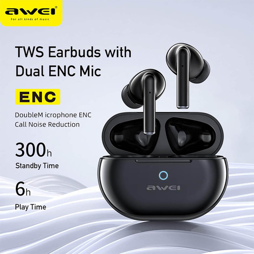 AUDIFONOS AWEI BLUETOOTH TWS T61 ENC