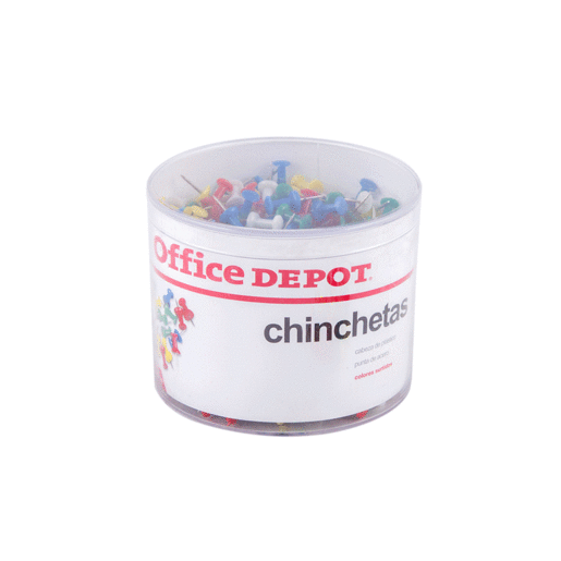 TUBO C/500 PINS DE COLORES
