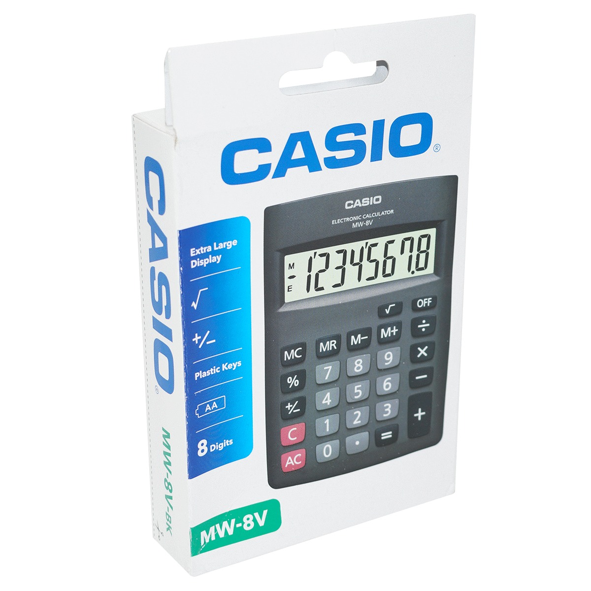 CALCULADORA CASIO MW-8V-BK (DE MESA)