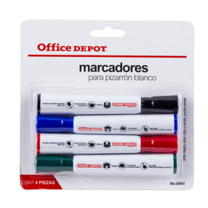 MARCADORES P/PIZARRON P/4 COLORES SURTIDOS OFFICE DEPOT MARCADORES P/PIZARRON P/4 COLORES SURTIDOS OFFICE DEPOT