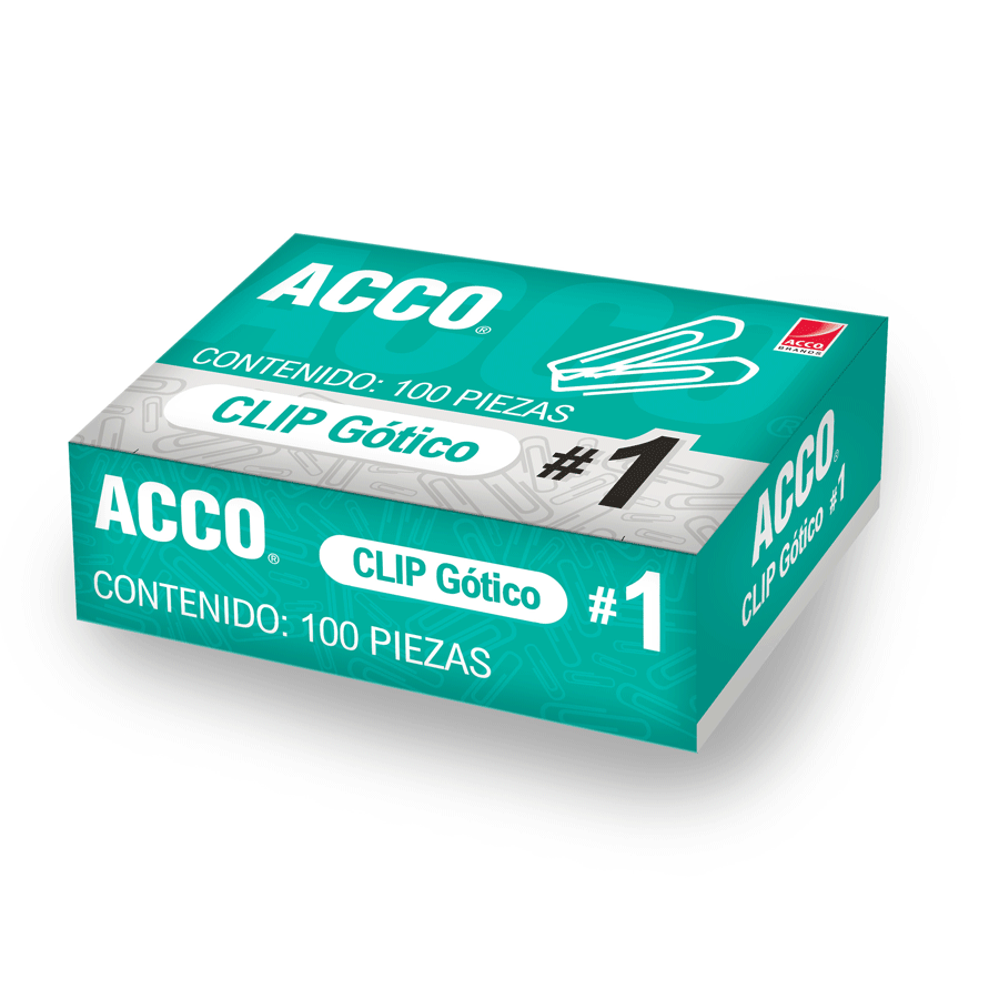 CLIP ACCO (GOTICO, N.1, CAJA CON 100 PIEZAS)